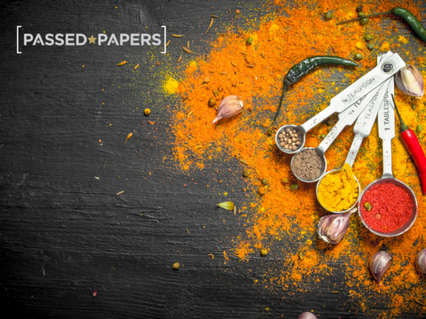 Measures with colourful spices using fractions.